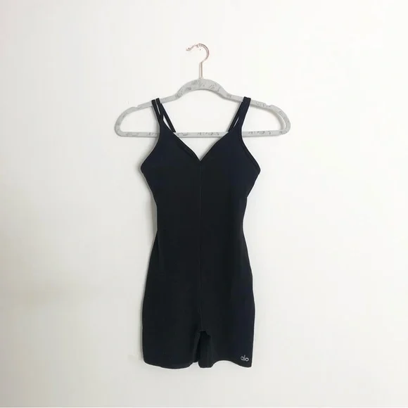 Alo Yoga Alosoft Suns Out Onesie Black XS - Picture 5 of 13